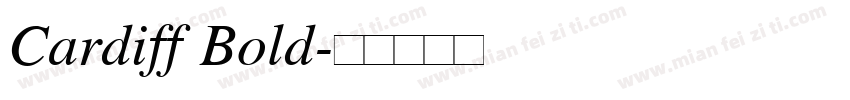 Cardiff Bold字体转换